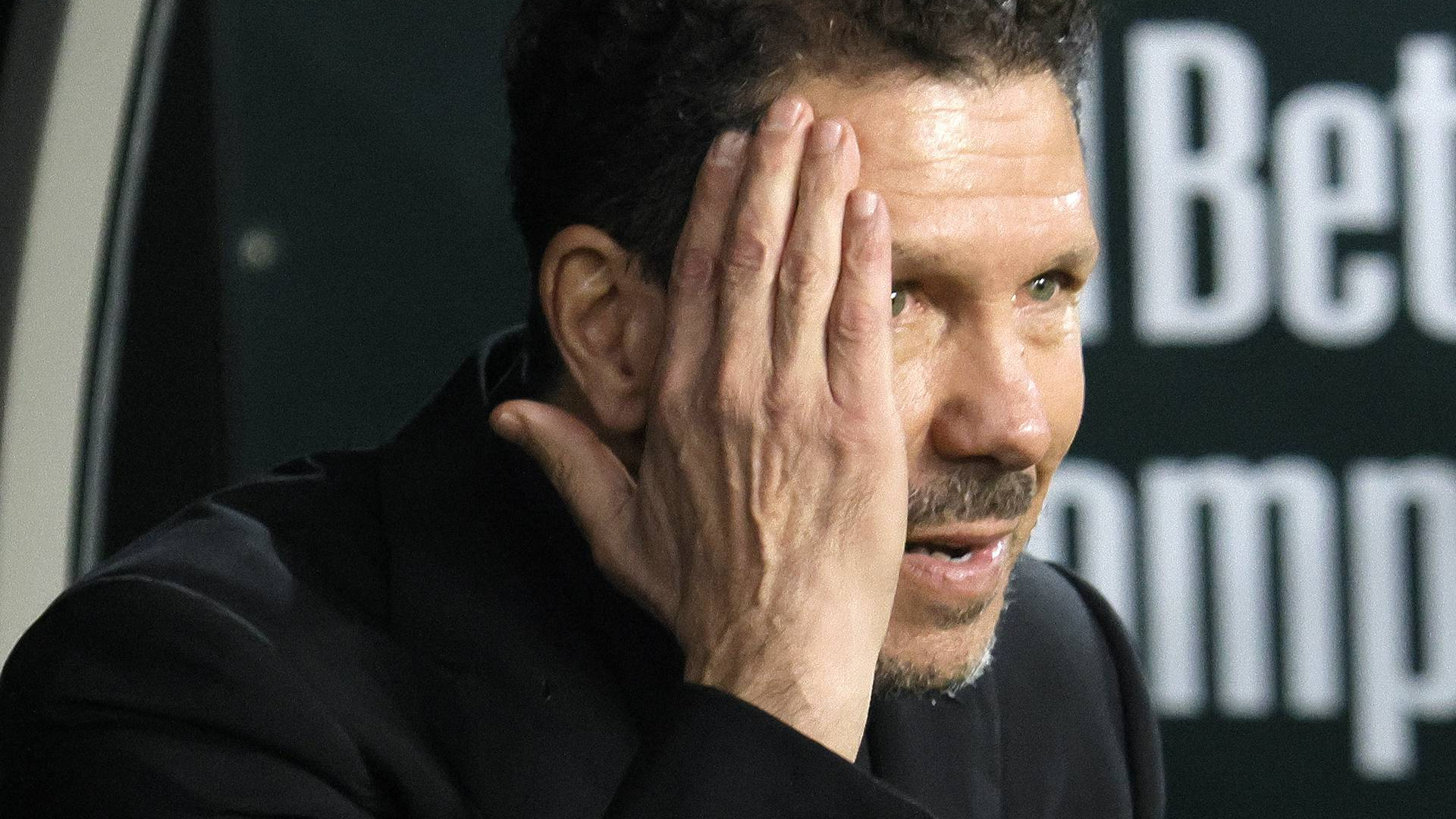 Simeone, en un partido del Atlético de Madrid