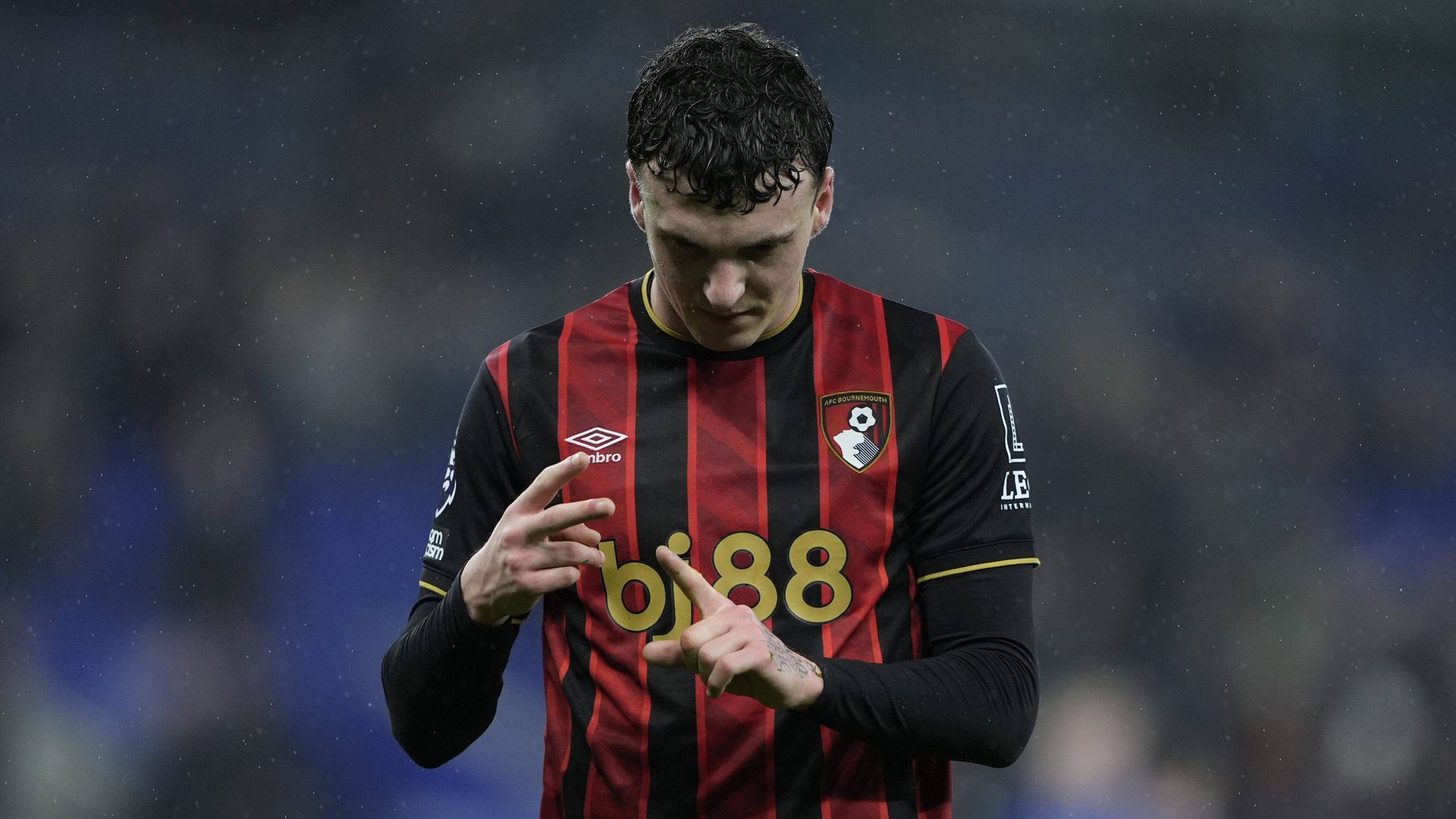 Álex Jiménez durante un partido del Bournemouth