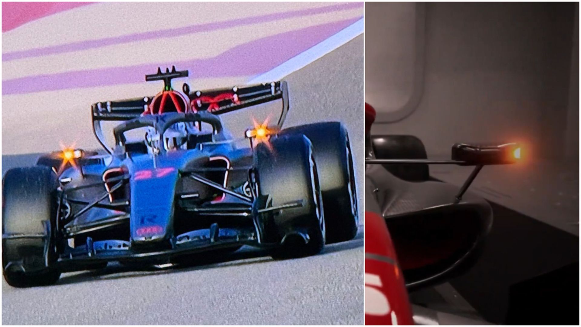 Baliza V-16 en los Fórmula 1