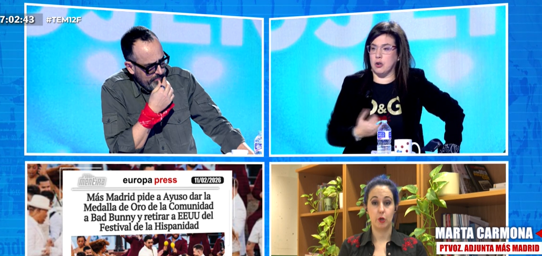 Tenso cara a cara entre Marta Cardona y Ana Vázquez por la medalla de Ayuso a EEUU: “¿Tú qué quieres, que se la demos a Maduro?”