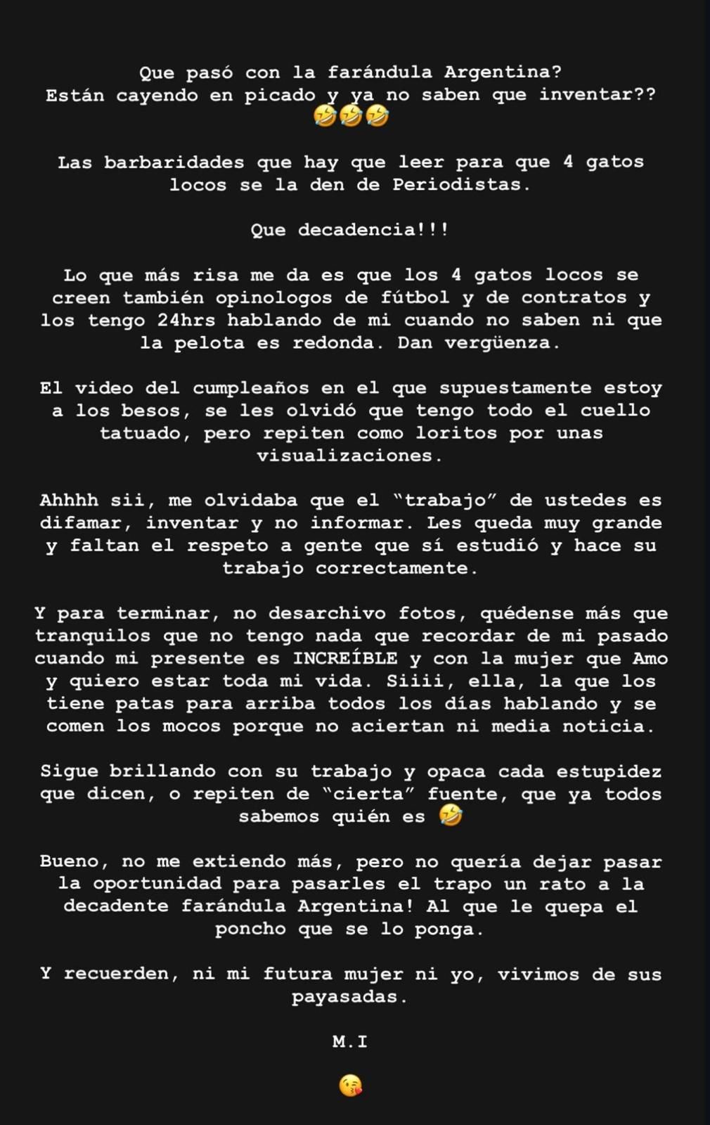El comunicado de Mauro Icardi tras ser acusado de infidelidad