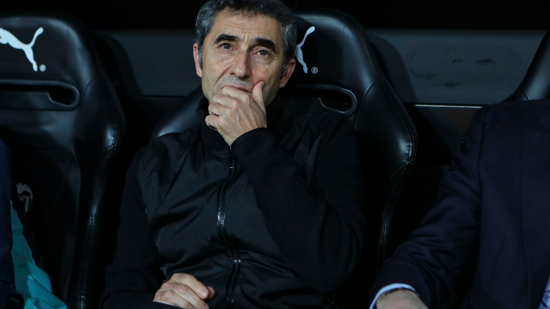 Ernesto Valverde en un partido con el Athletic