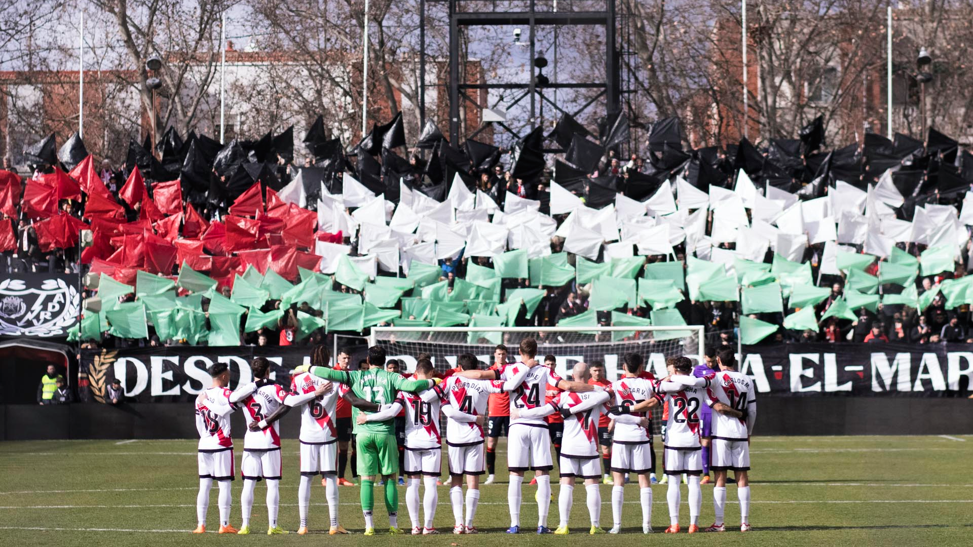 Aficionados del Rayo Vallecano, en Vallecas
