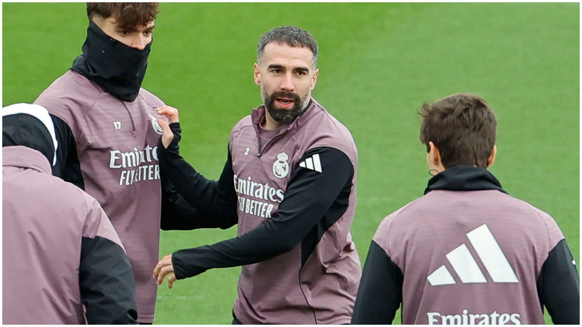 Dani Cravajal, en el último entrenamiento del Real Madrid Dani Cravajal, en el último entrenamiento del Real Madrid