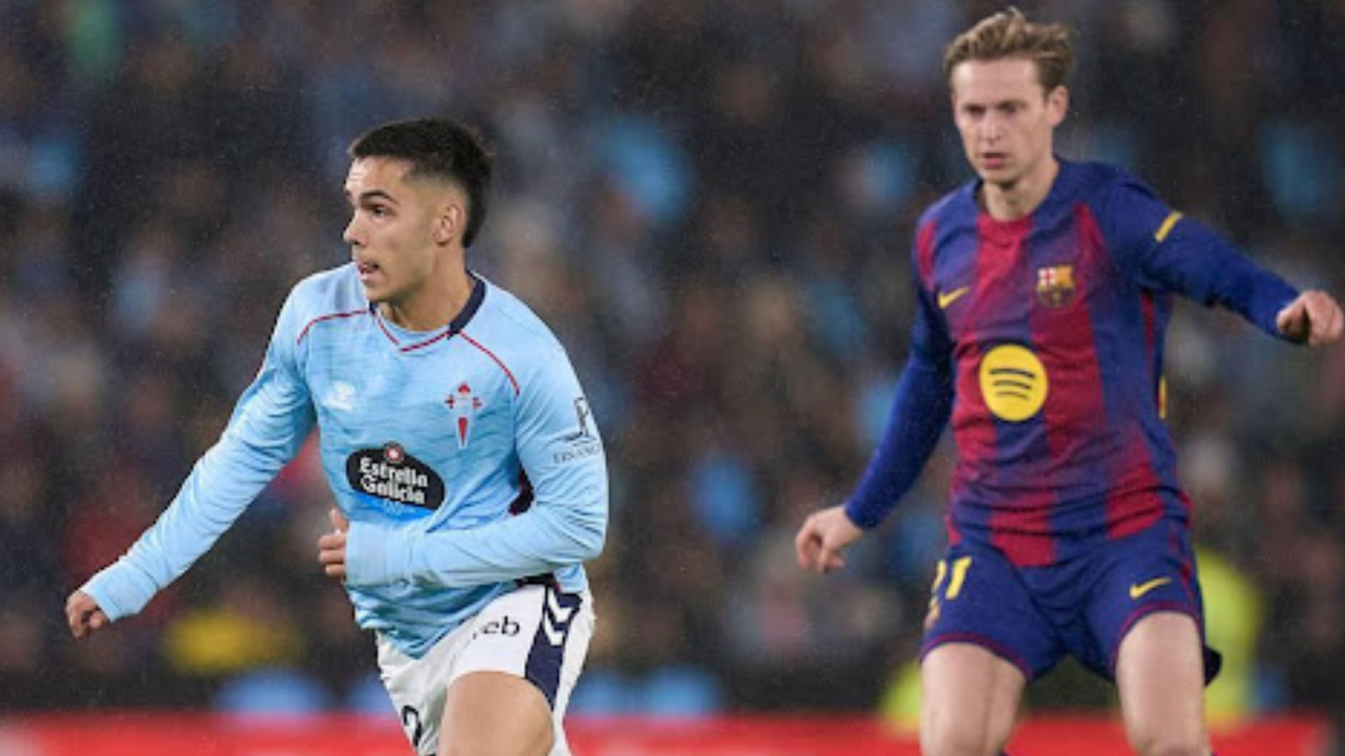 Hugo Sotelo en el Celta-Barcelona