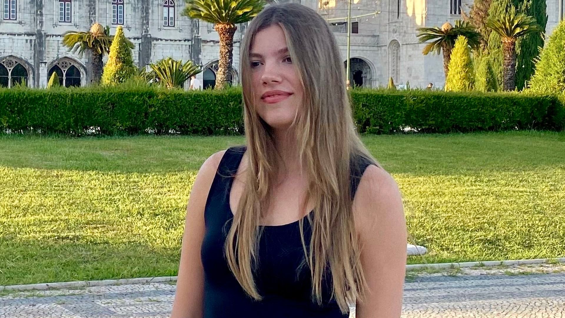 La infanta Sofía en Lisboa, donde estudia