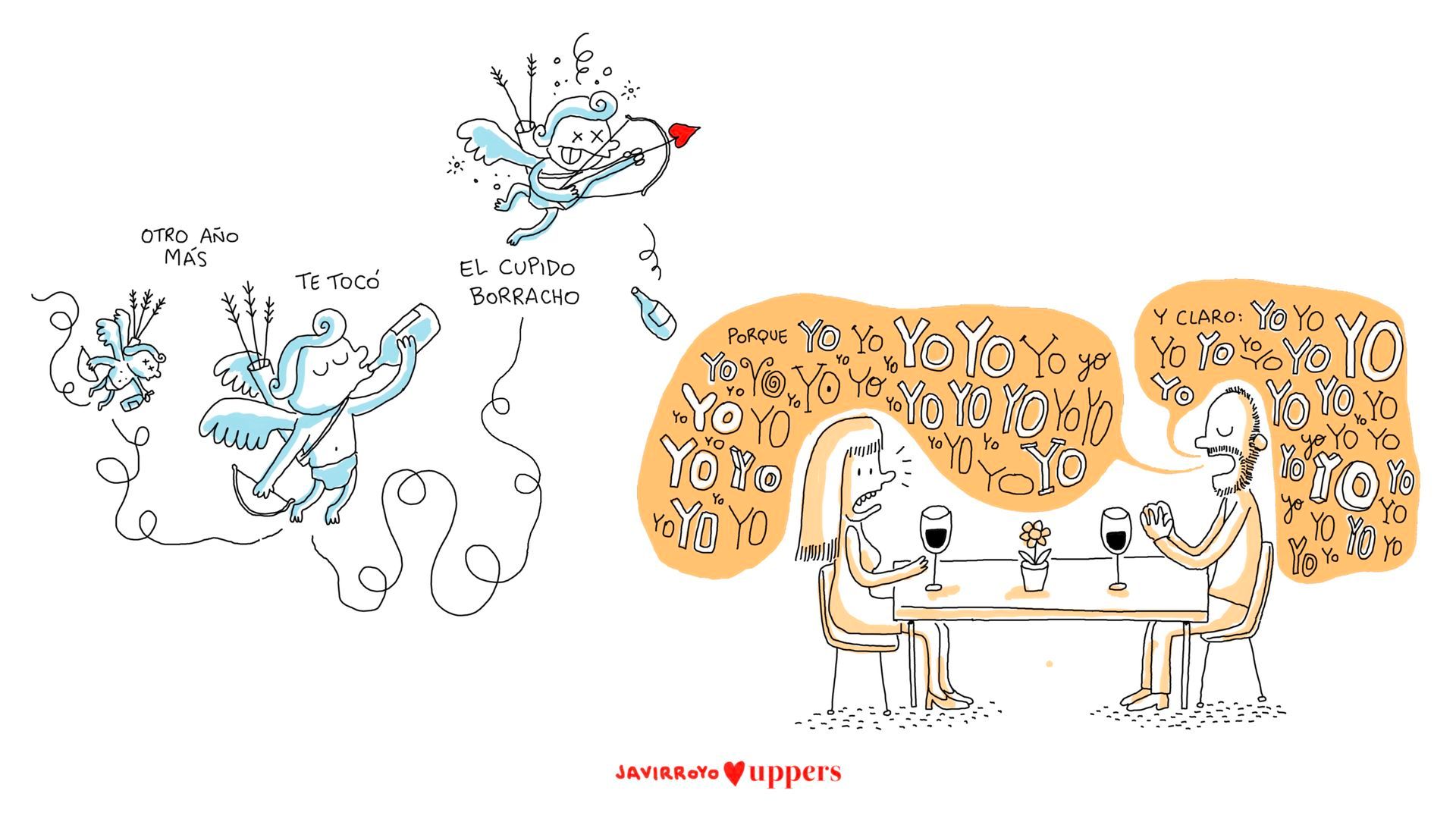 La viñeta de Javirroyo: "Cupido borracho"