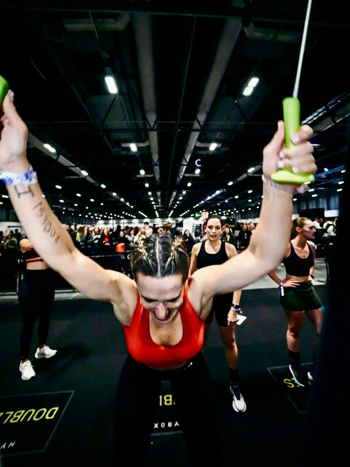 María, compitiendo en Hyrox hace unos meses