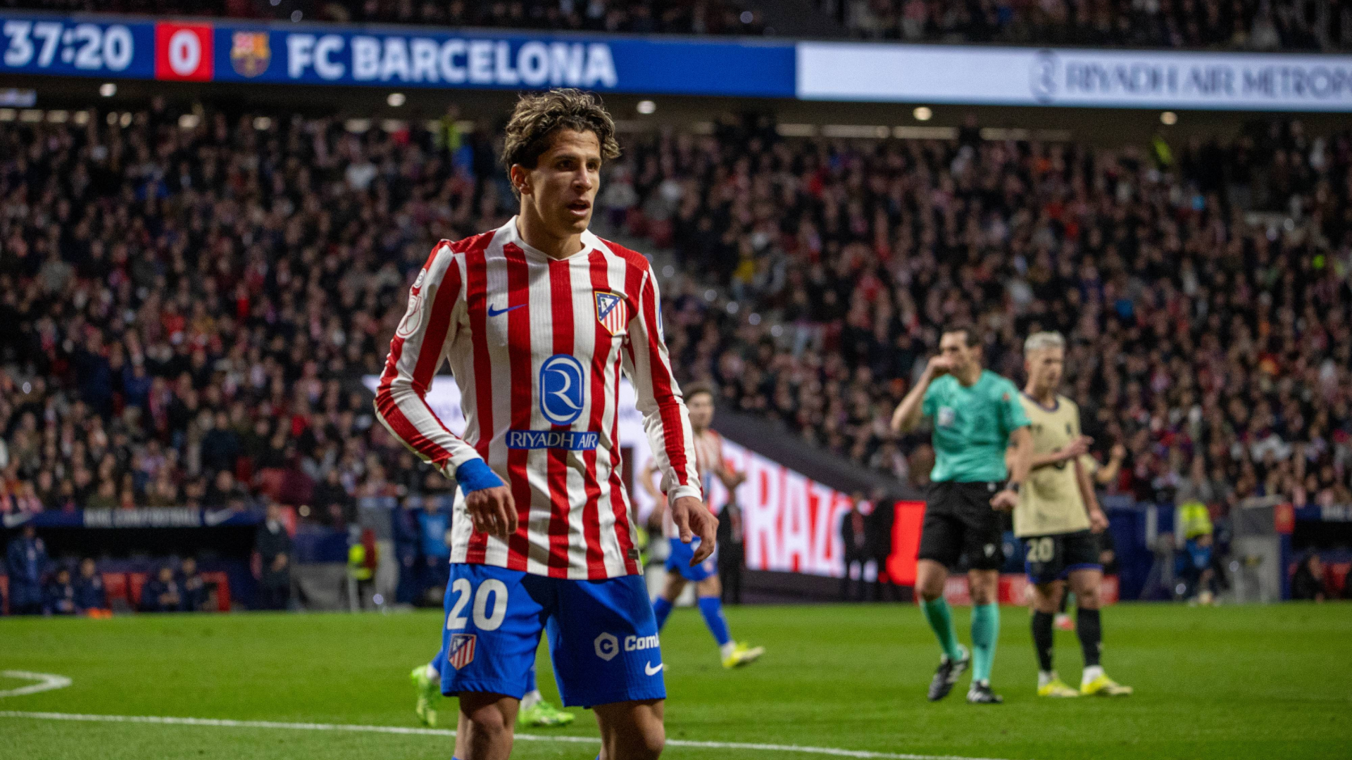 Giuliano Simeone, en el Atlético-Barcelona Giuliano Simeone, en el Atlético-Barcelona