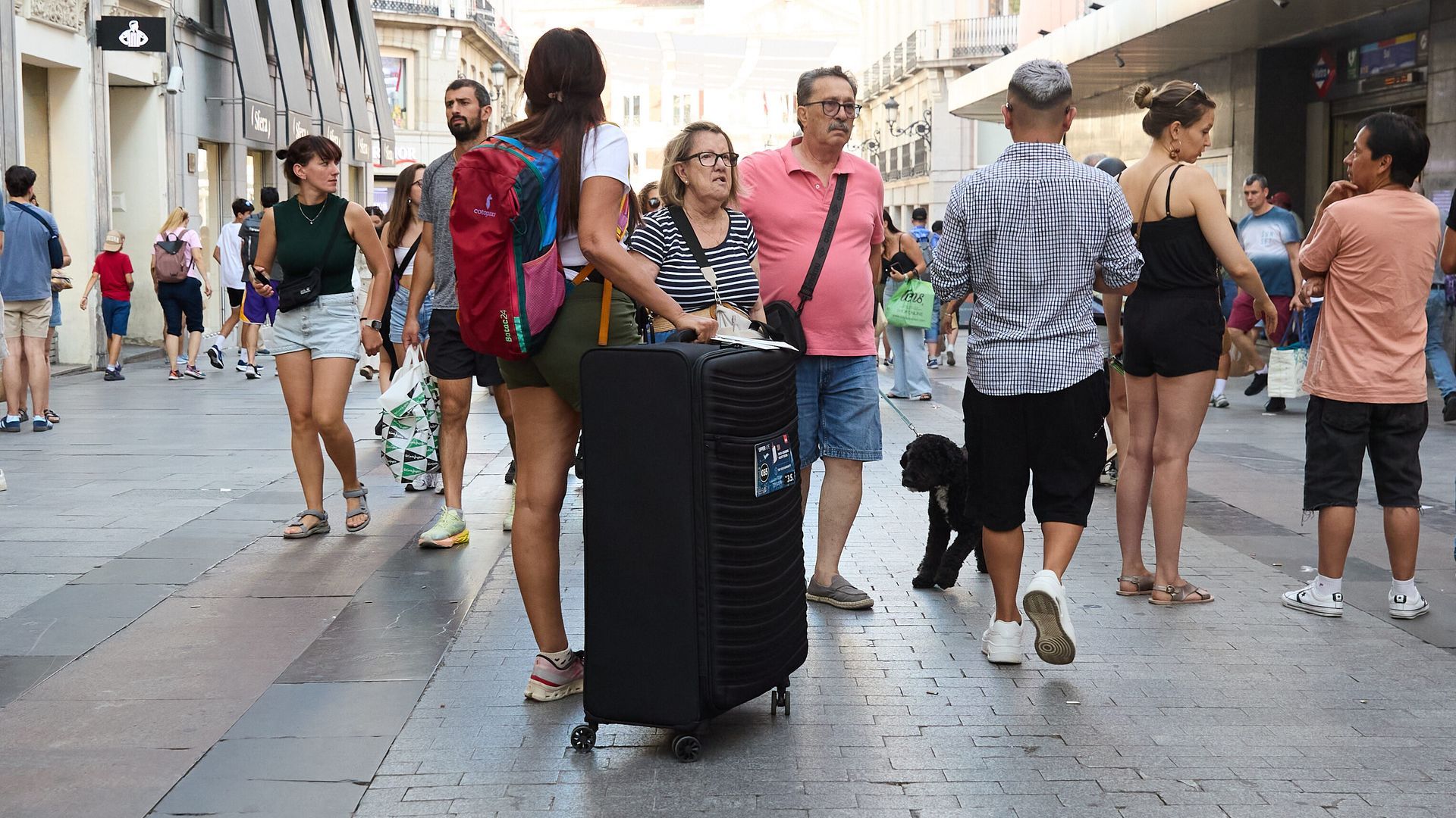 Turistas por las calles de Madrid