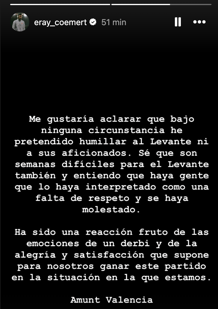 El mensaje de Cömert