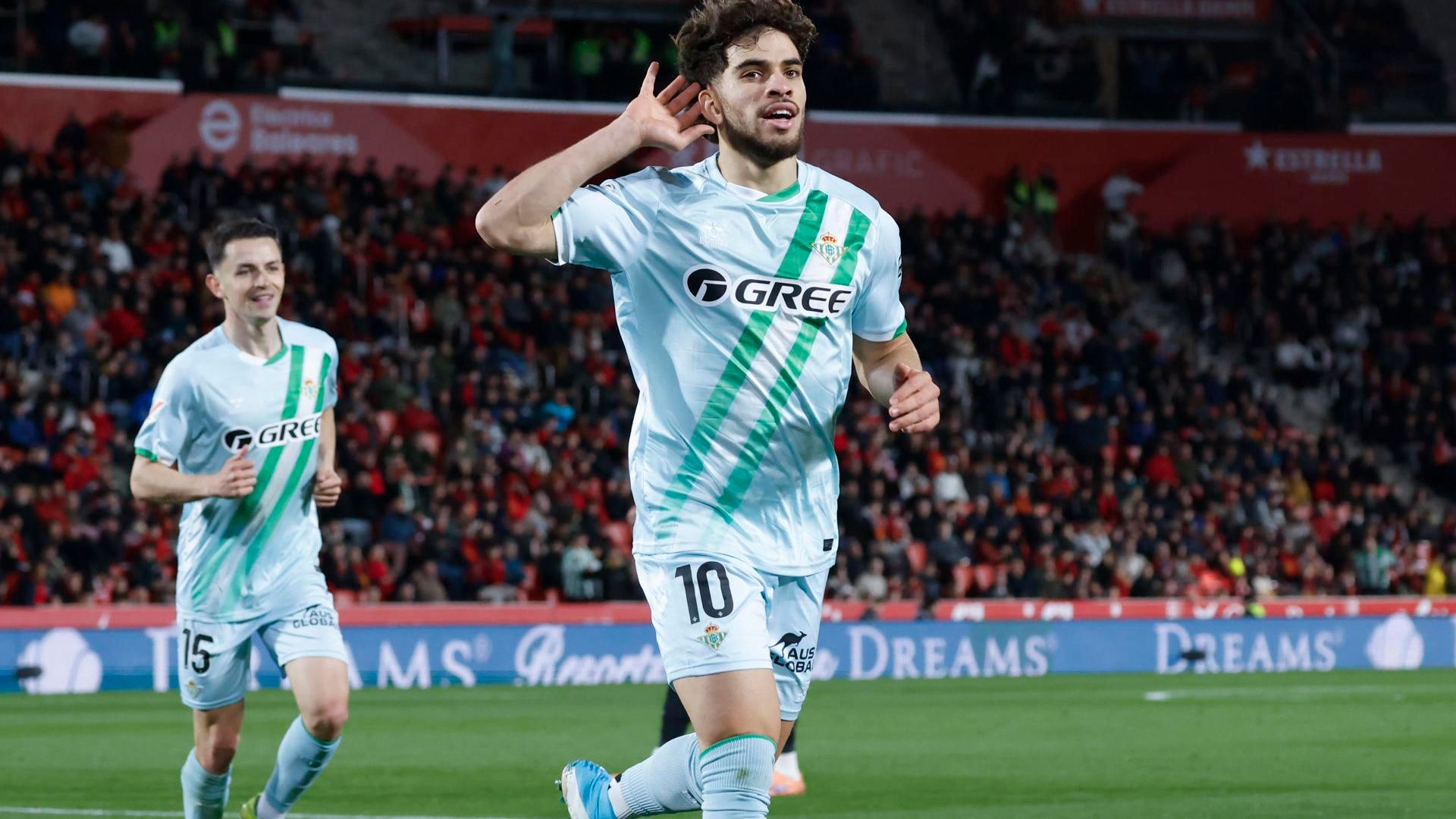 Ez Abde celebra su gol al Mallorca Ez Abde celebra su gol al Mallorca