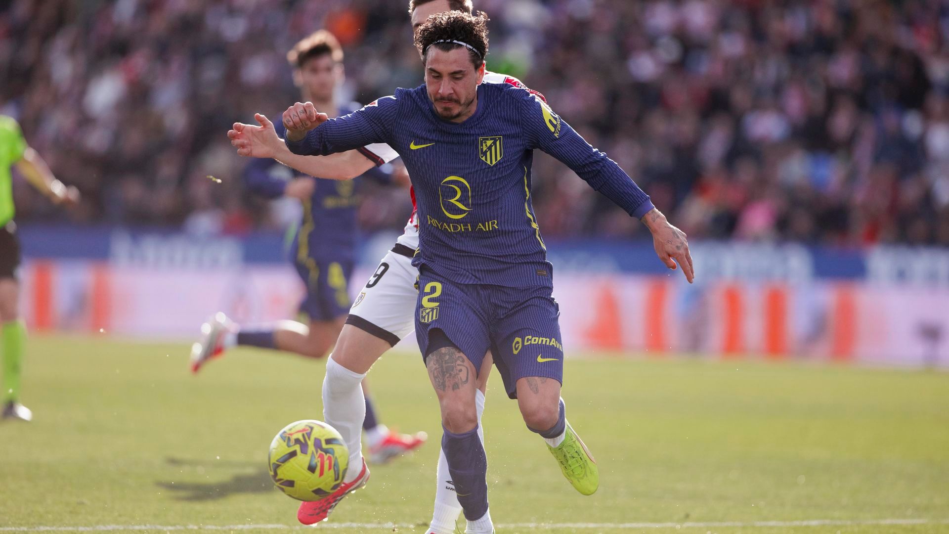 Giménez, durante el Rayo - Atlético. Giménez, durante el Rayo - Atlético.