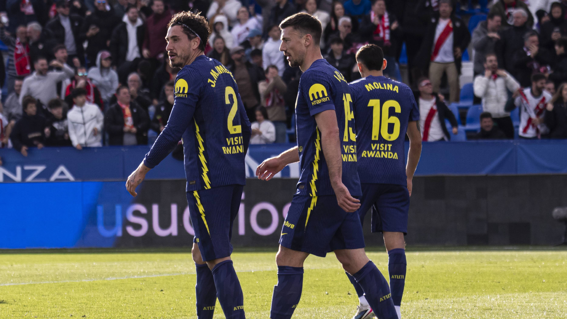 Giménez y Lenglet, en el Rayo-Atlético