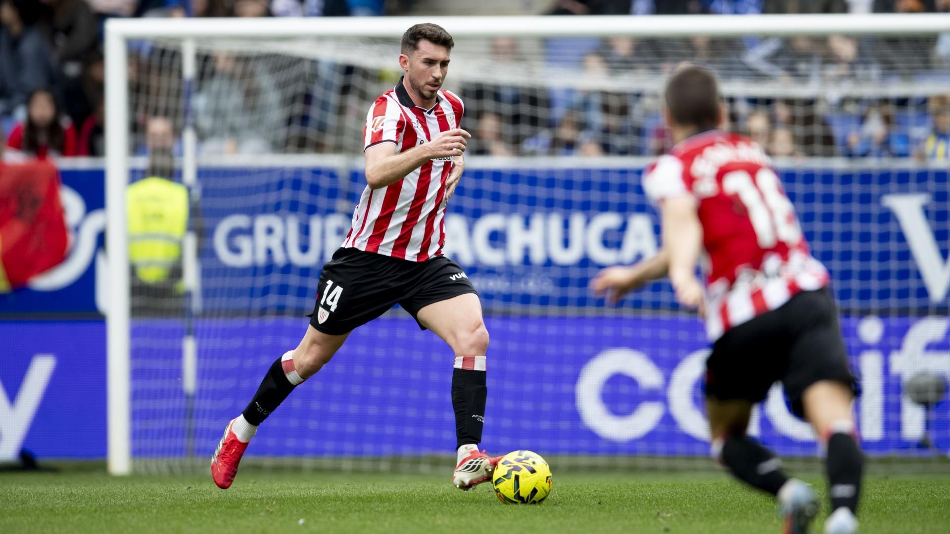 La conduce Aymeric Laporte ante el Real Oviedo en el Carlos Tartiere