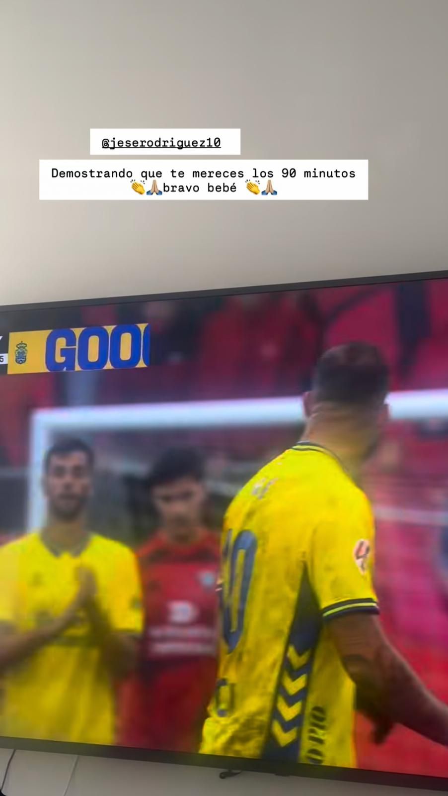 La reacción de Aurah Ruiz al gol de Jesé Rodríguez contra el Mirandés