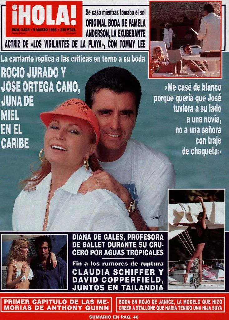 Portada de la luna de miel de Rocío Jurado y Ortega Cano