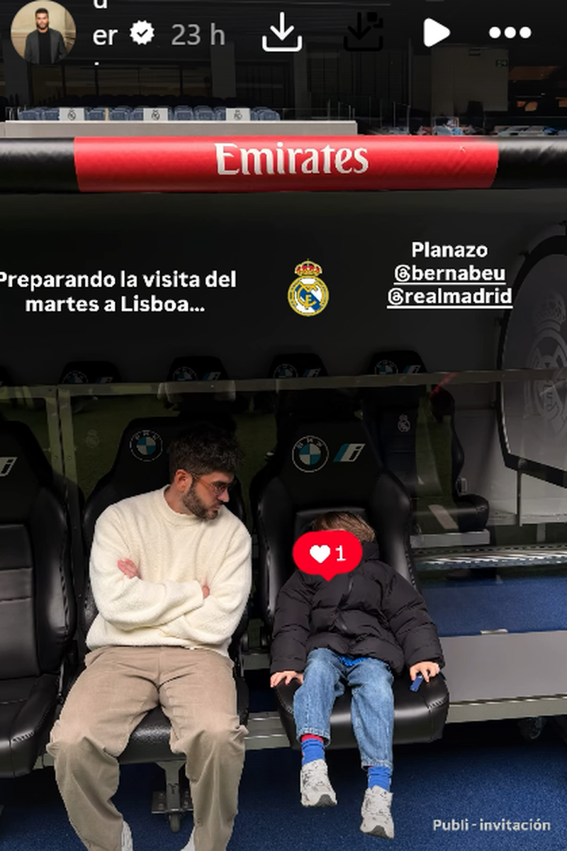 Rodri Fuertes ha disfrutado de su gran pasión del Real Madrid junto a Hugo, hijo de Marta Castro
