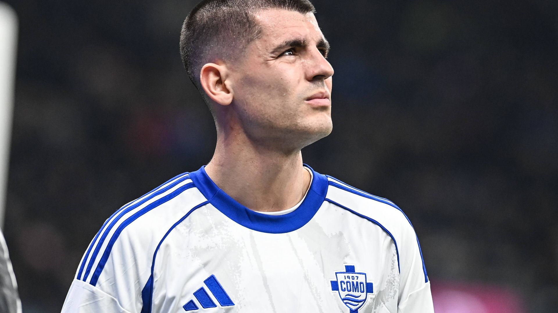 Álvaro Morata en un partido con el Como Álvaro Morata en un partido con el Como