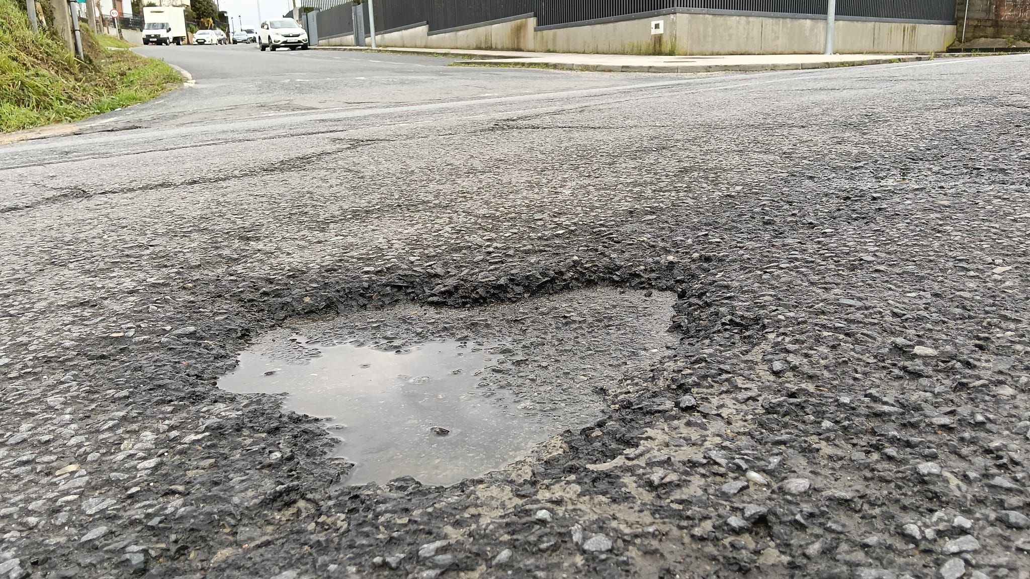 Bache en una carretera de A Coruña
