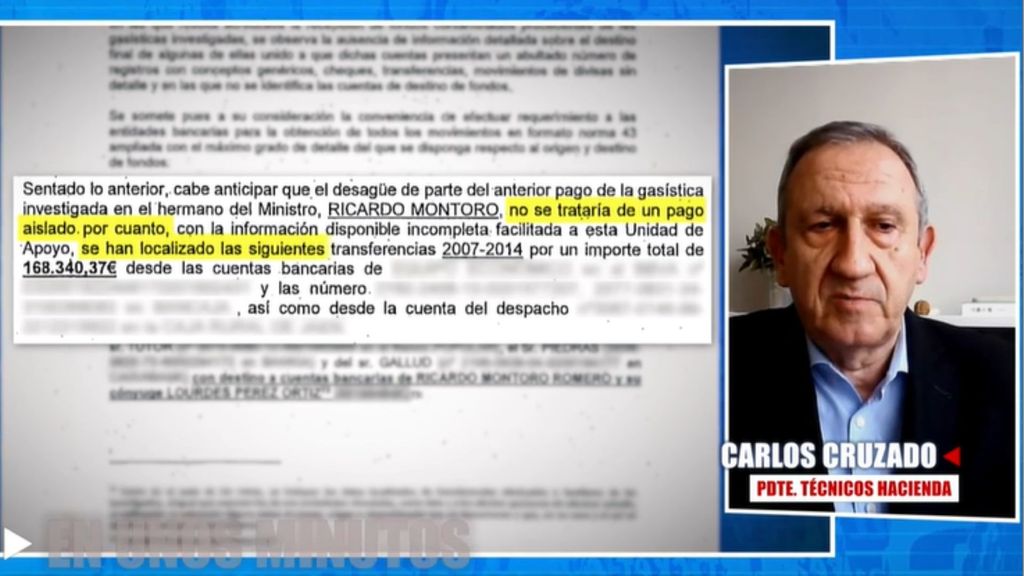 Carlos Cruzado, presidente de técnicos de Hacienda, analiza los presuntos movimientos financieros de los subordinados de Montoro
