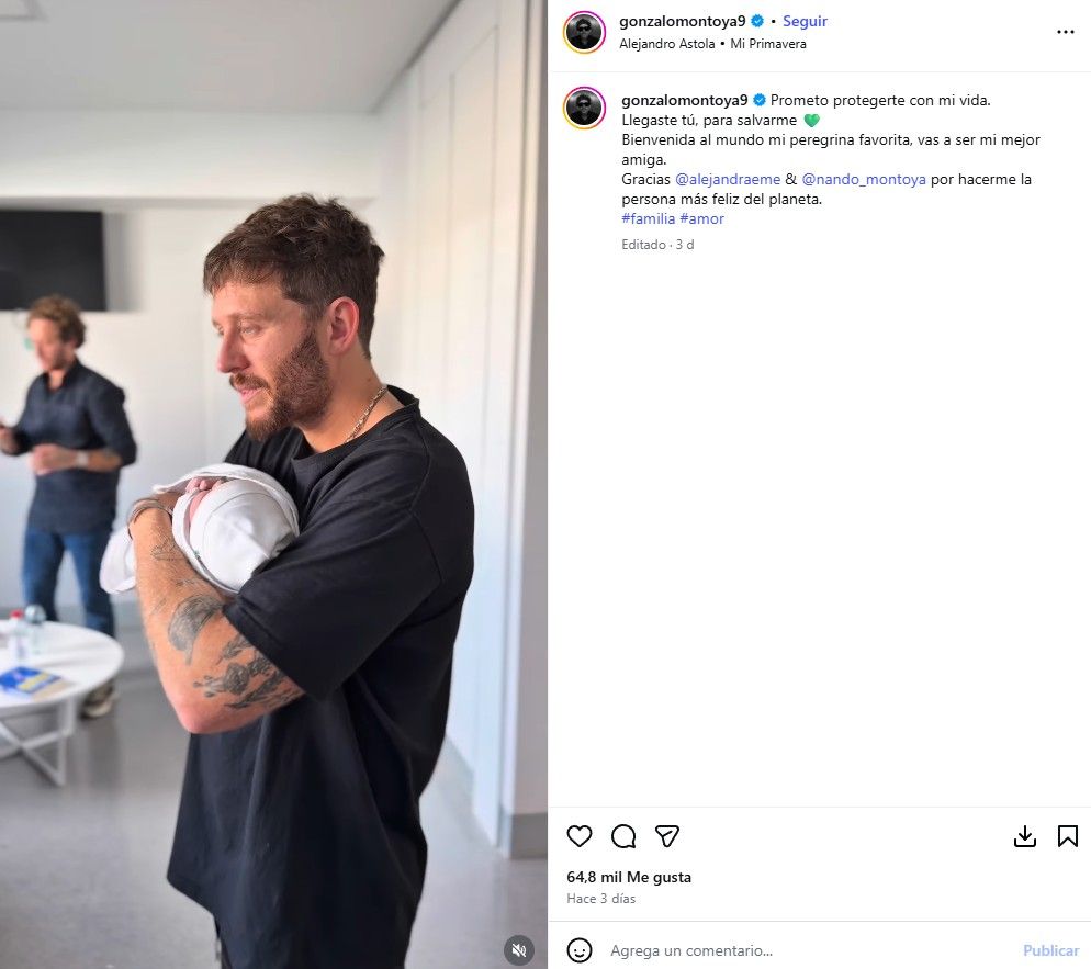 Gonzalo Montoya con su sobrina, Fernanda