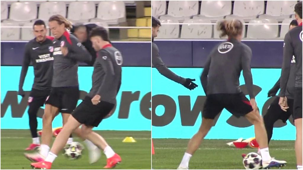 Marcos Llorente, la víctima del rondo en el Atlético: se lleva dos caños y provoca la 'locura' entre sus compañeros