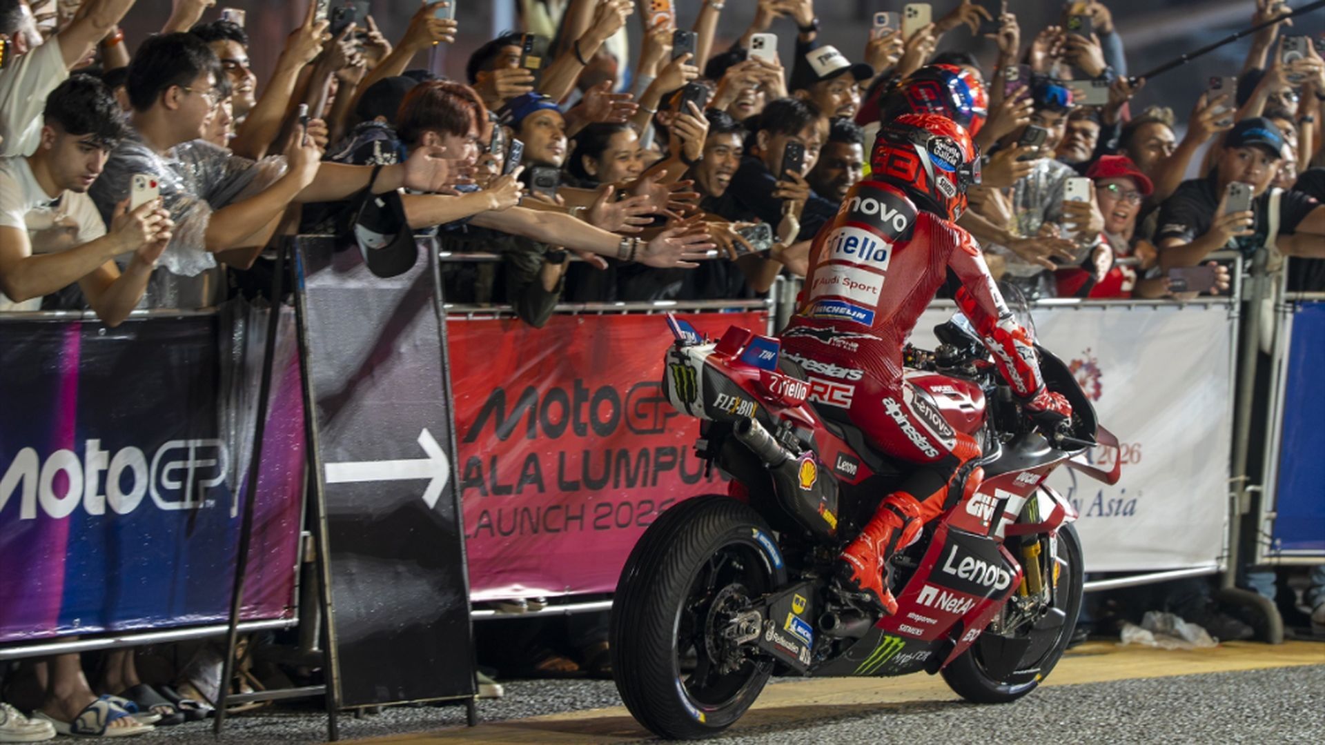Marc Márquez, en la fiesta de MotoGP en Kuala Lumpur