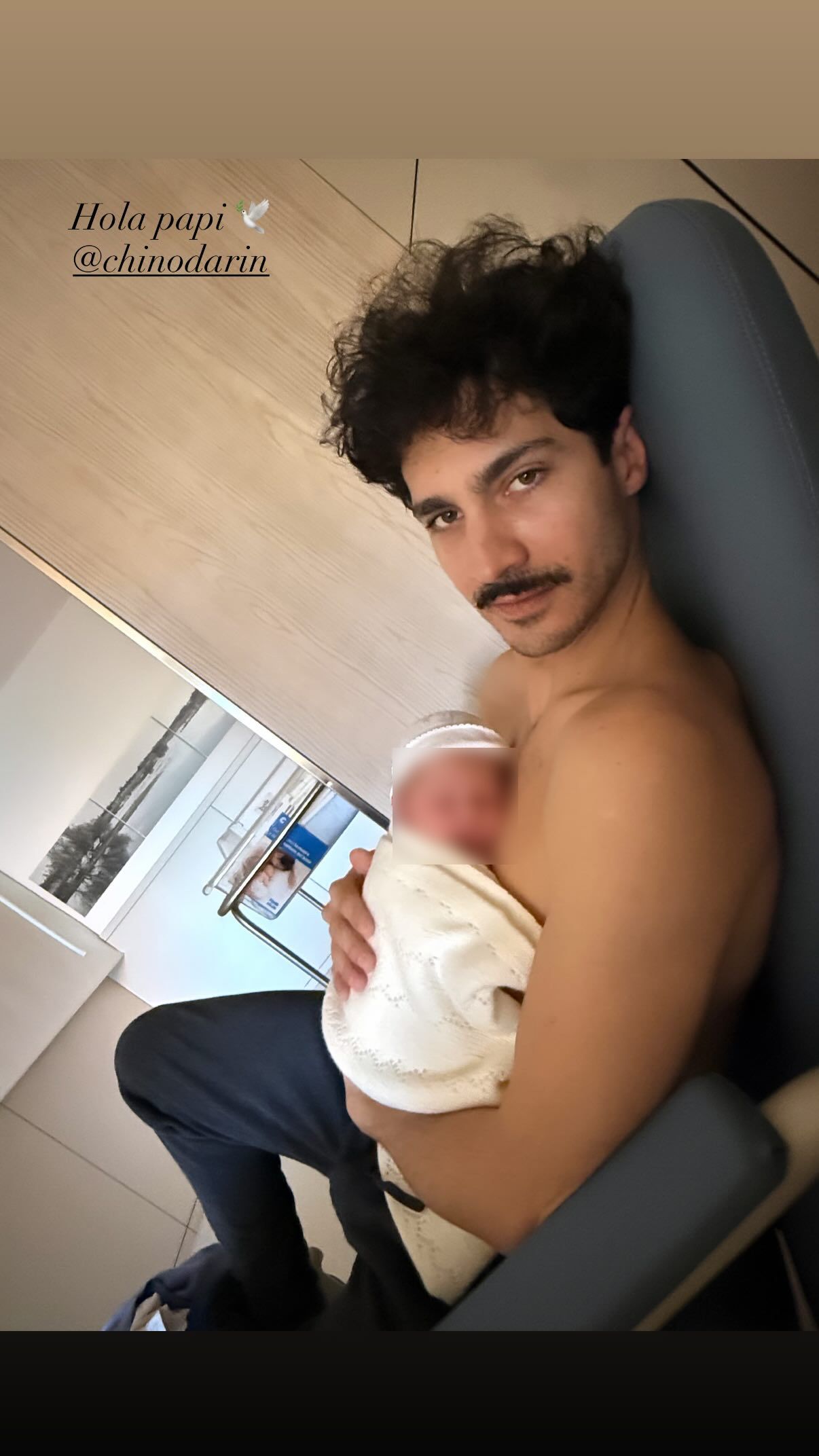 Chino Darín, con el pequeño Dante