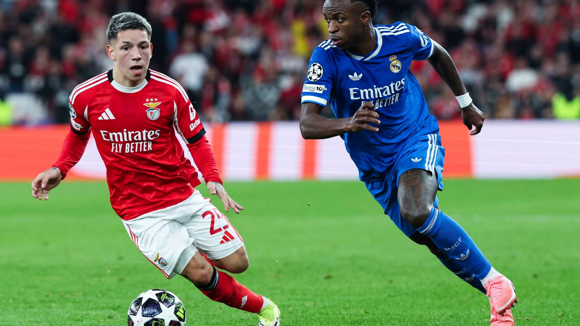 Gianluca Prestianni y Vinicius Jr en el Benfica - Real Madrid Gianluca Prestianni y Vinicius Jr en el Benfica - Real Madrid