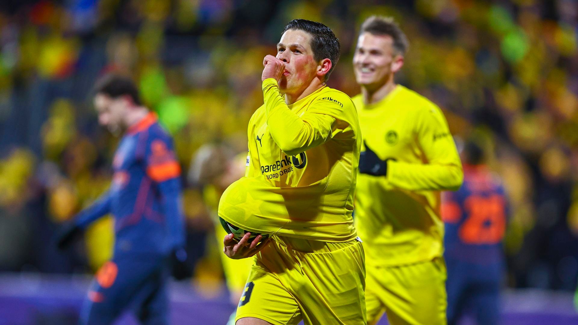 Los jugadores del Bodo celebran un gol ante el Inter. Los jugadores del Bodo celebran un gol ante el Inter.