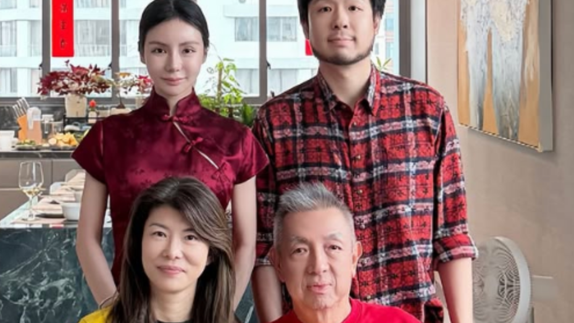 Peter Lim con su familia