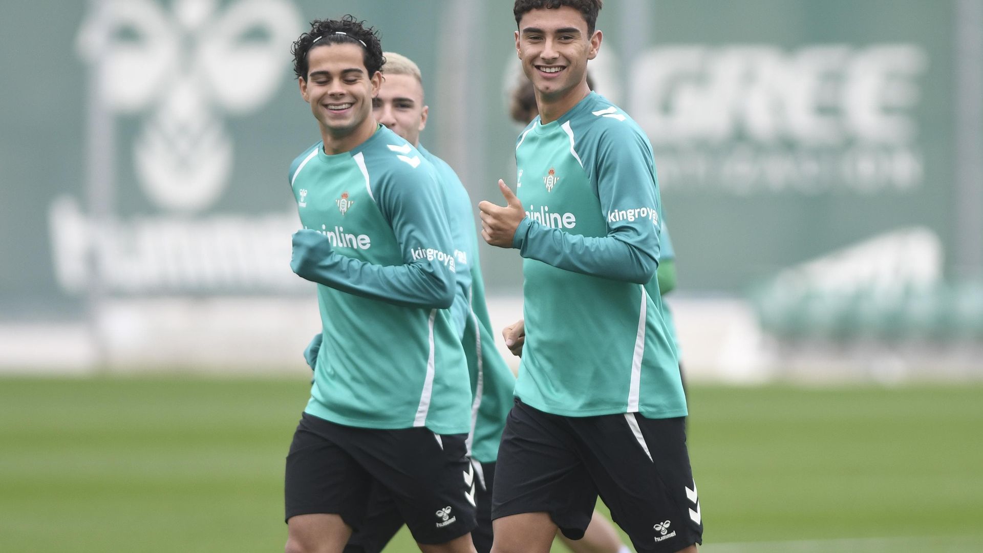 Rica Fúnez y Migue Romero, en el entrenamiento