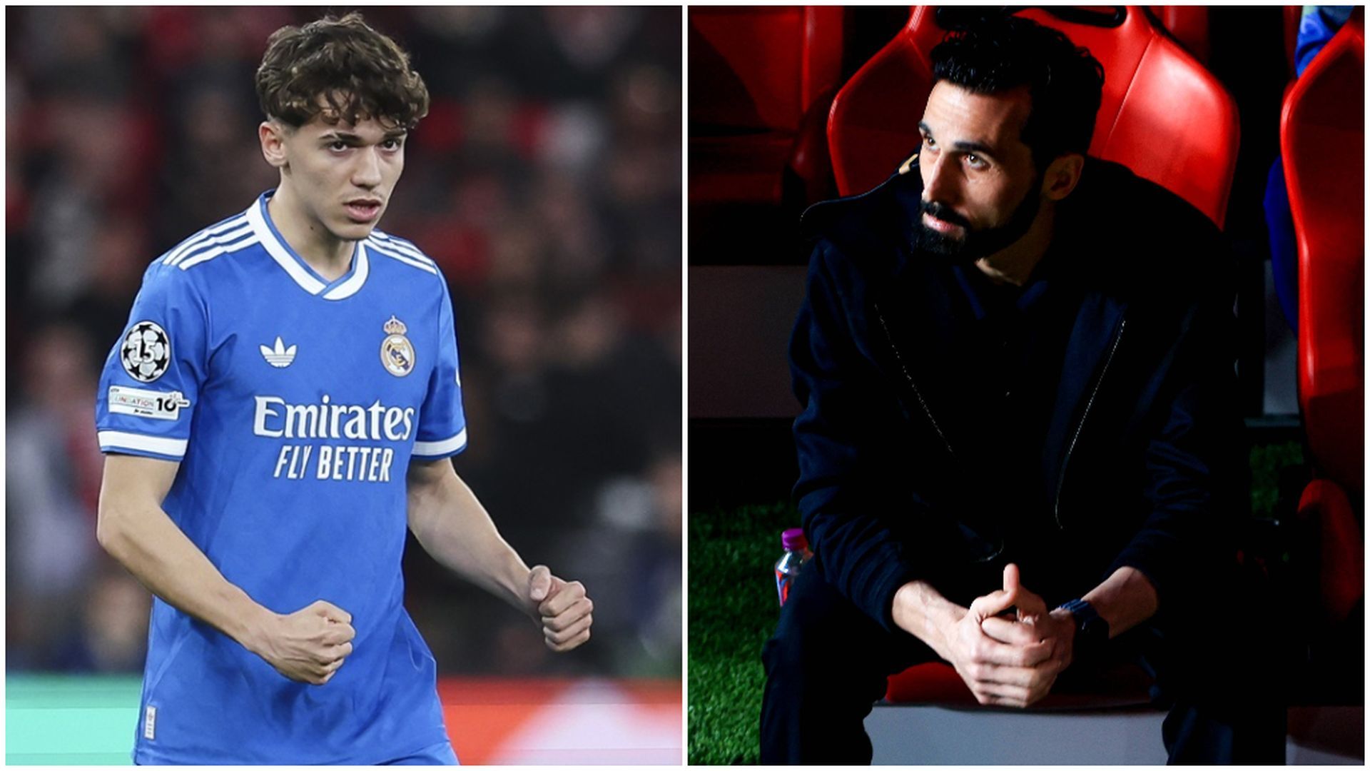 Thiago Pitarch y Álvaro Arbeloa en el Benfica - Real Madrid