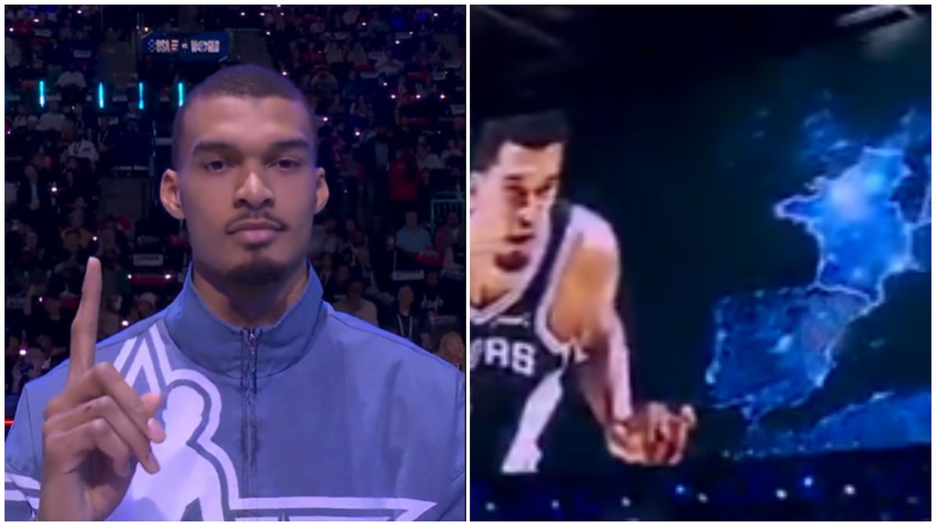 Victor Wembanyama en la presentación del All-Star Game