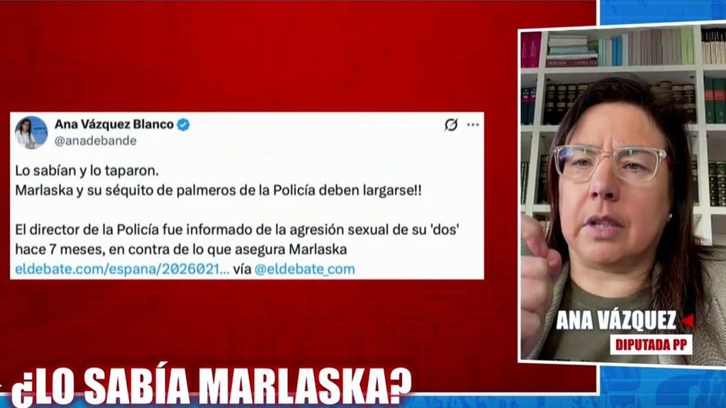 Ana Vázquez estalla contra Marlaska por la agresión del DAO de la policía: "No le creo nada"