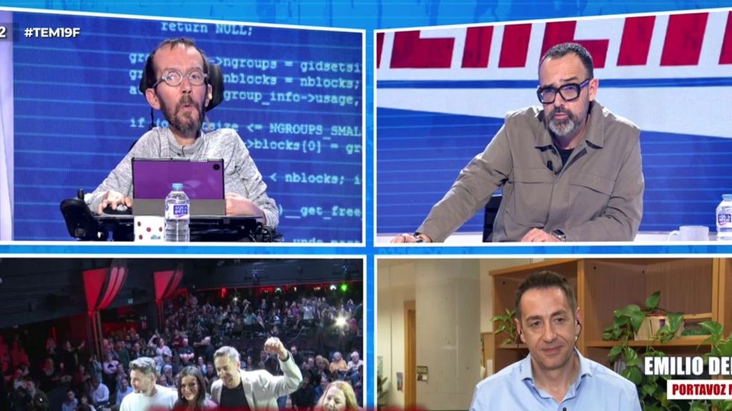 Emilio Delgado deja clara su postura tras el acto para una posible coalición de izquierdas