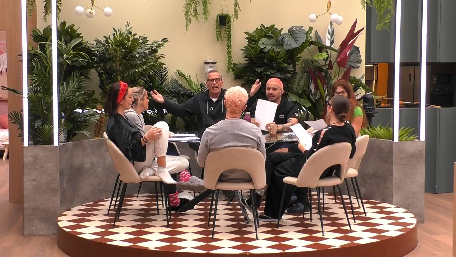 Mesa italiana de ensayo del guion