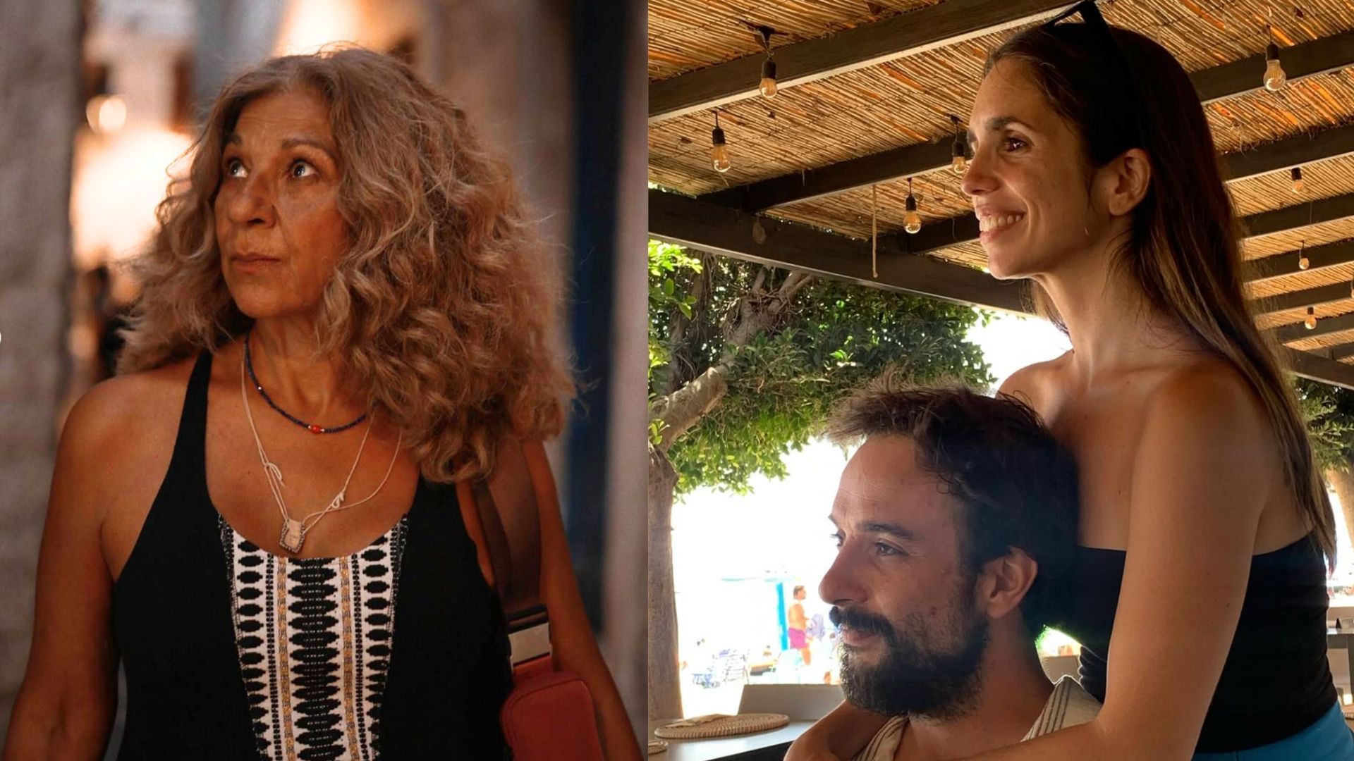 Montaje con Lolita, a la izquierda, y Gonzalo Sierra con Elena Furiase a la derecha