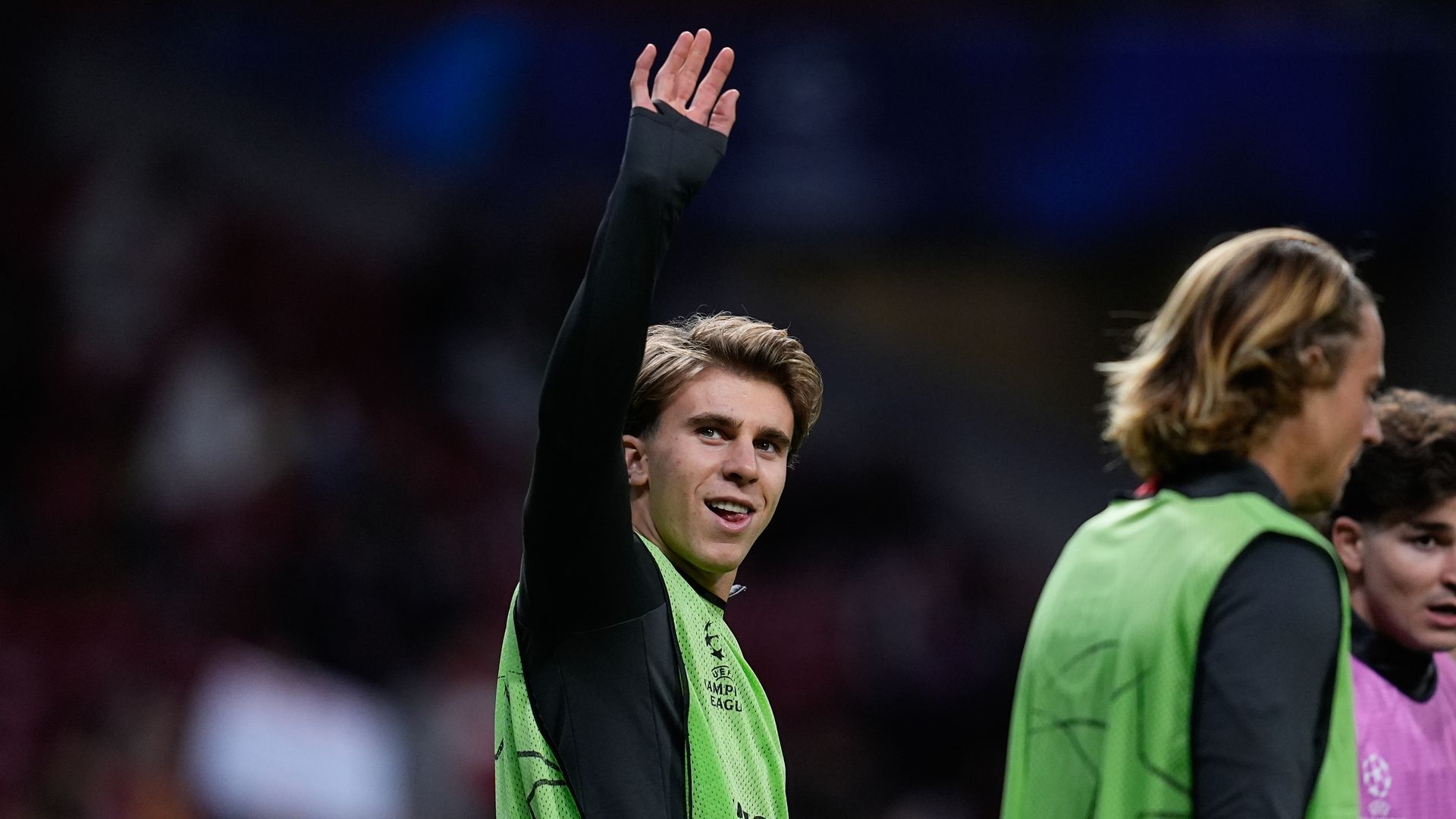 Pablo Barrios en un entrenamiento del Atlético de Madrid Pablo Barrios en un entrenamiento del Atlético de Madrid