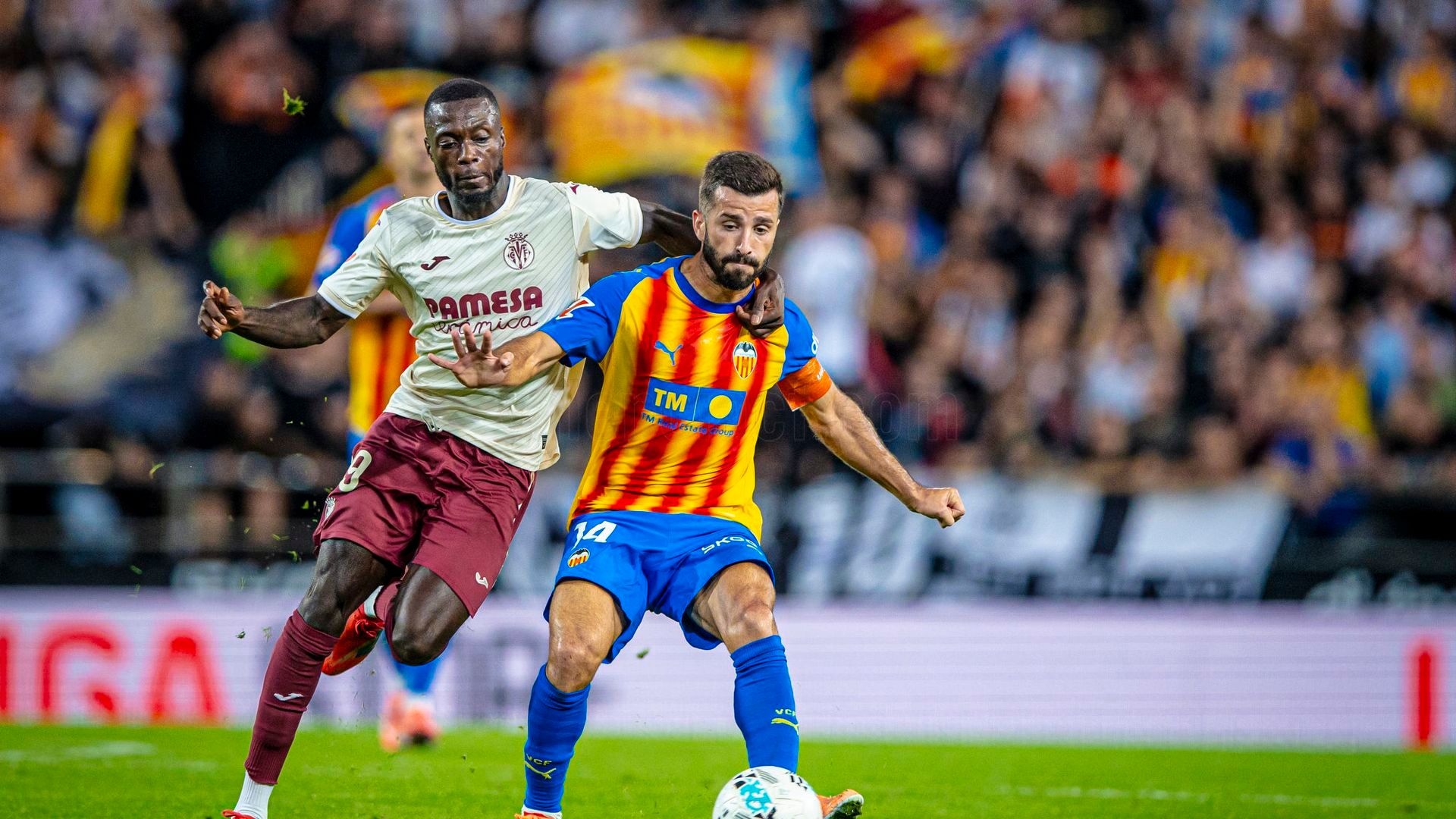 Un lance del Valencia CF - Villarreal de la primera vuelta