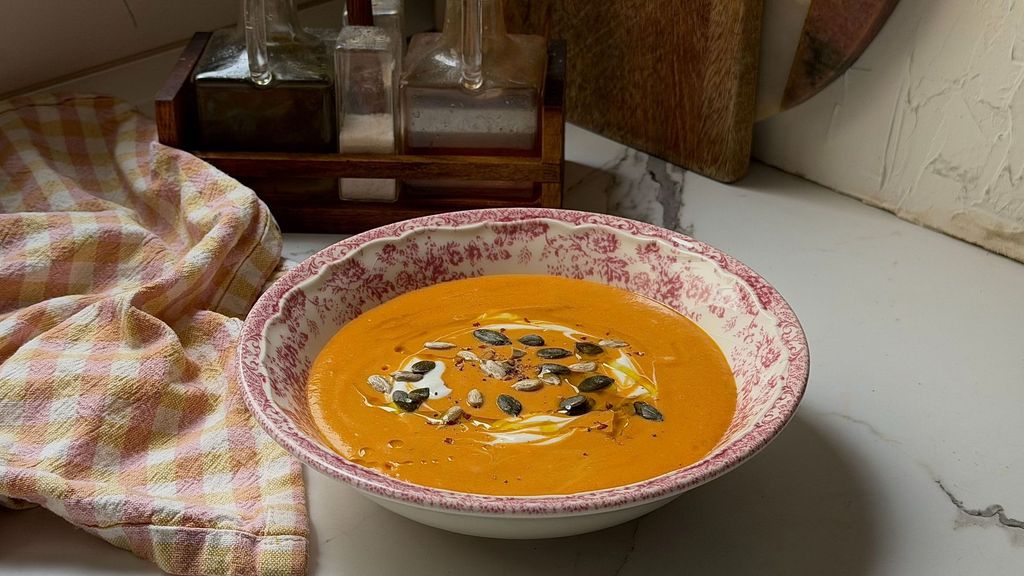 Crema de verduras al estilo thai: una receta fácil que se hace en airfryer