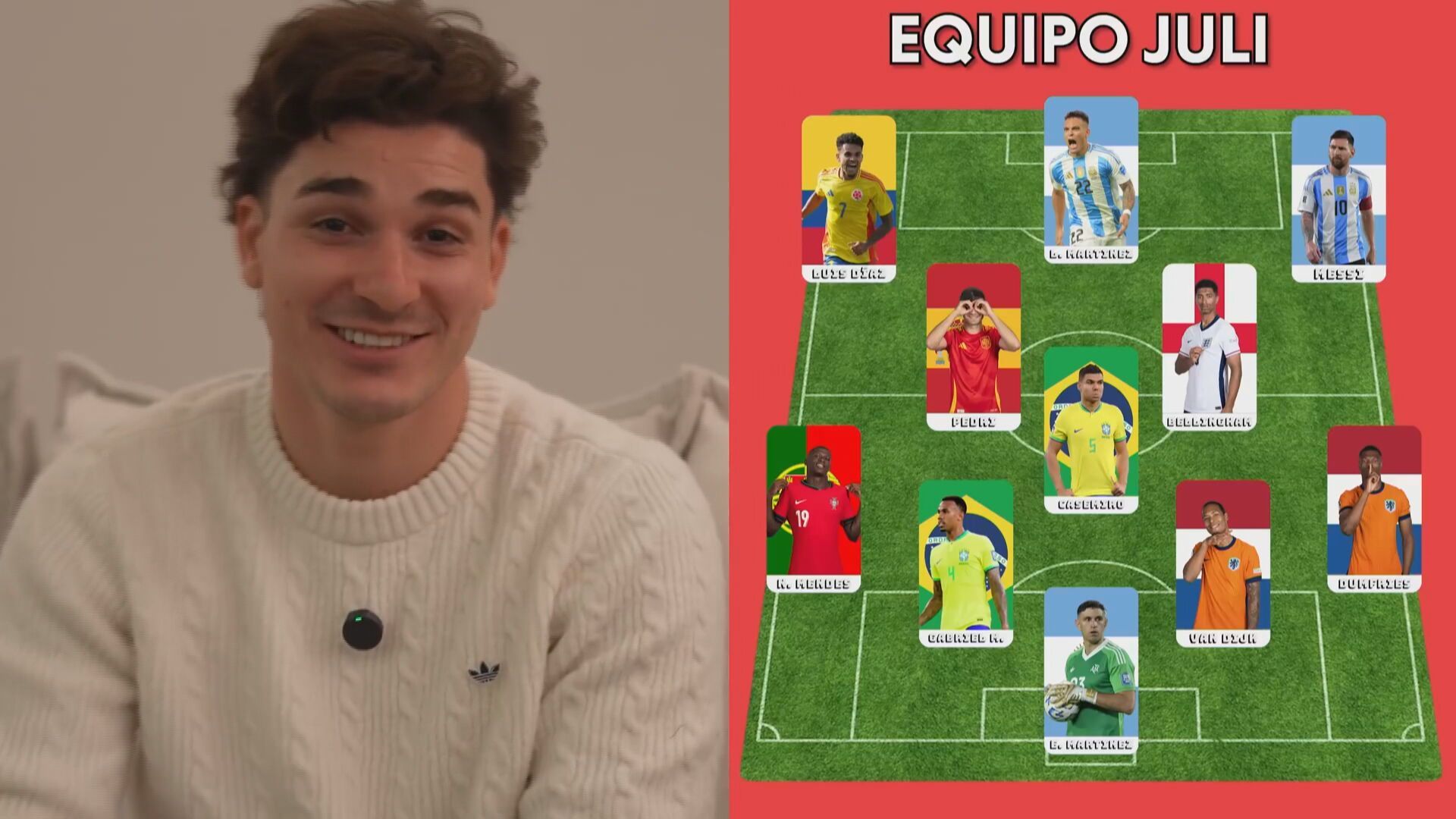 El once ideal de Julián Álvarez