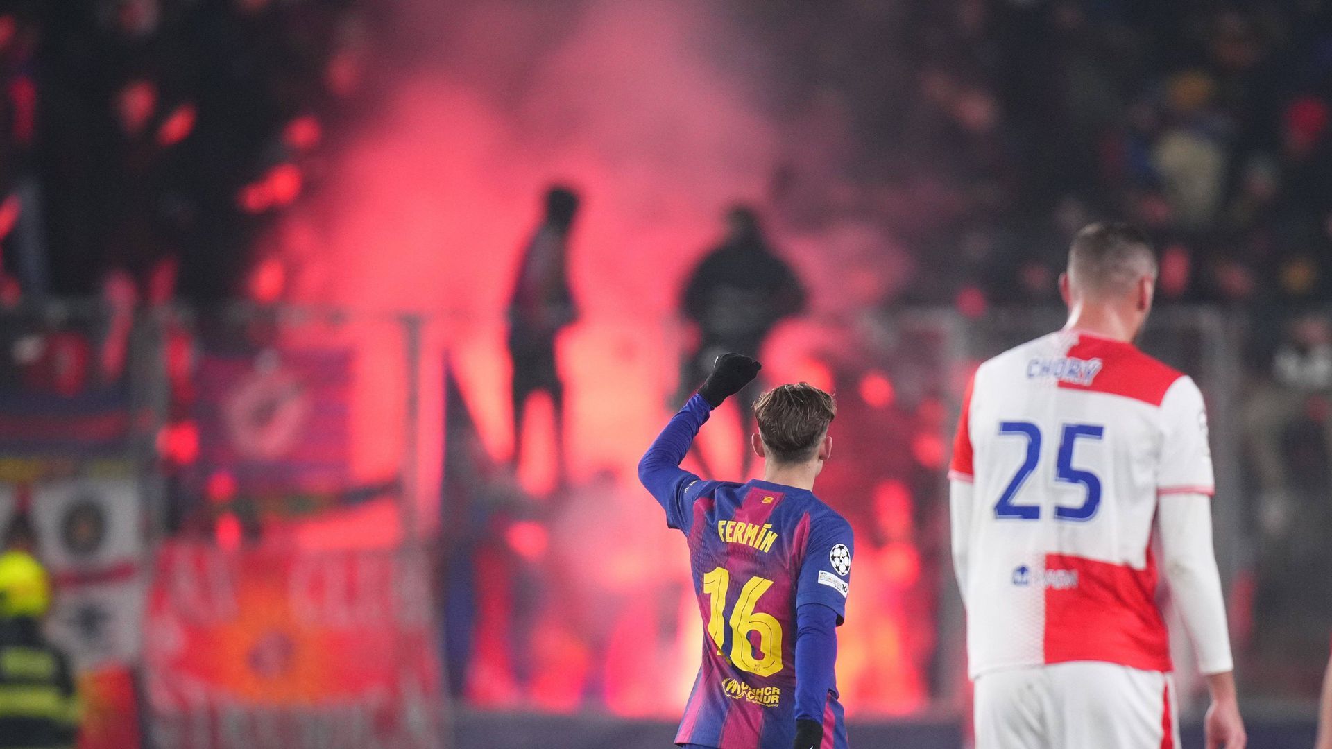 Fermín López contra el Slavia de Praga Fermín López contra el Slavia de Praga