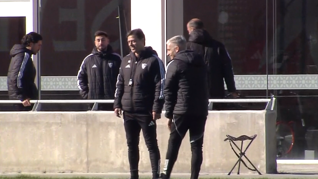 La guasa de Matías Almeyda con Javi Martínez en la previa del Getafe - Sevilla