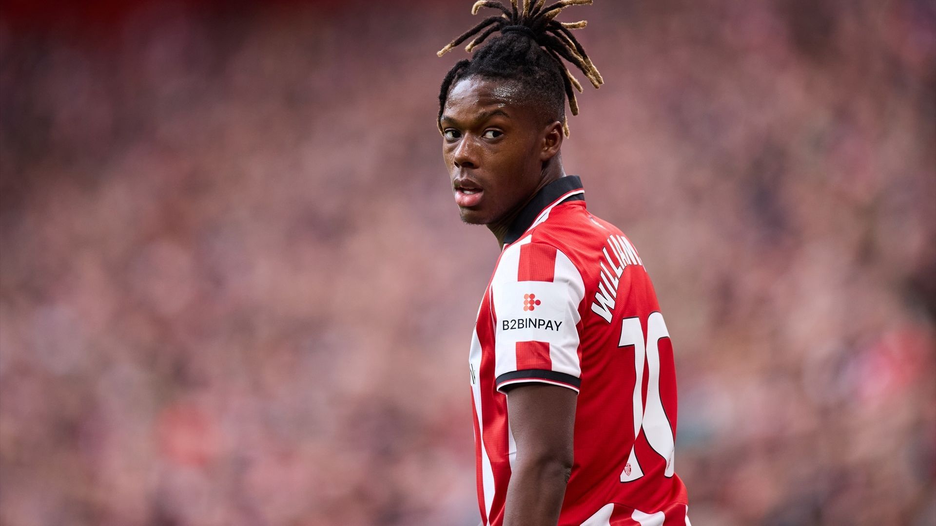 Nico Williams, en un partido del Athletic Nico Williams, en un partido del Athletic