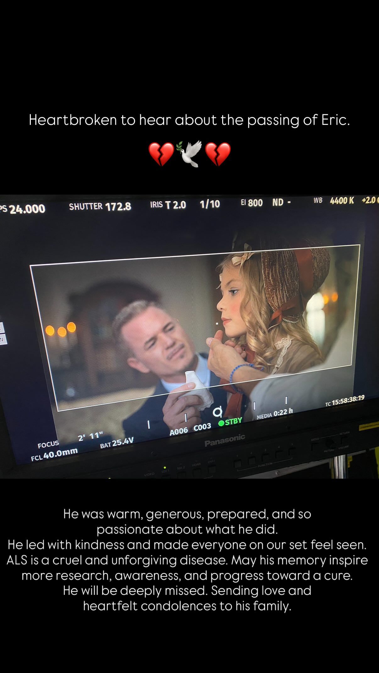 Nina Dobrev rinde homenaje a Eric Dane en sus redes sociales