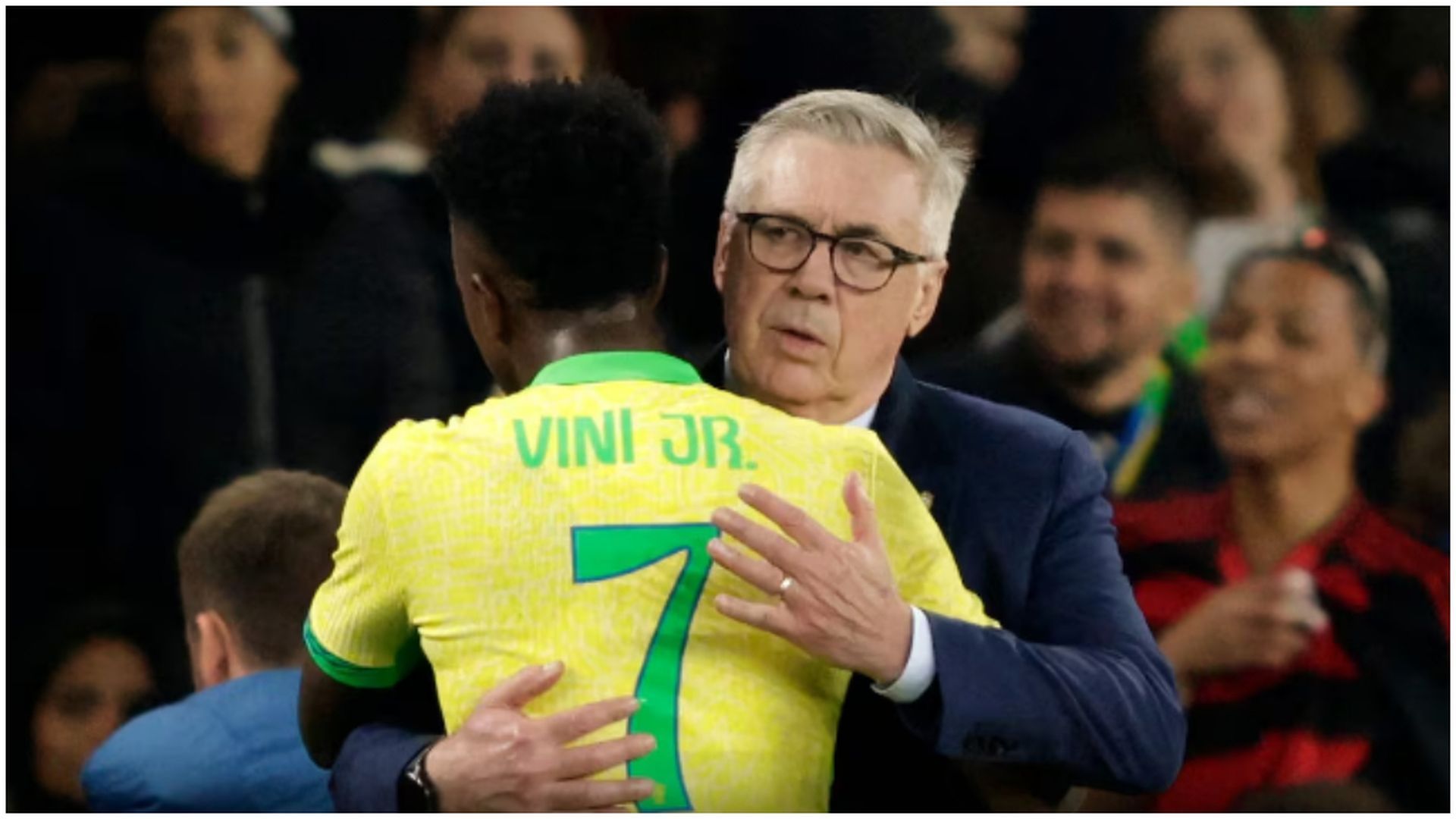 Vinicius y Ancelotti, en la selección brasileña