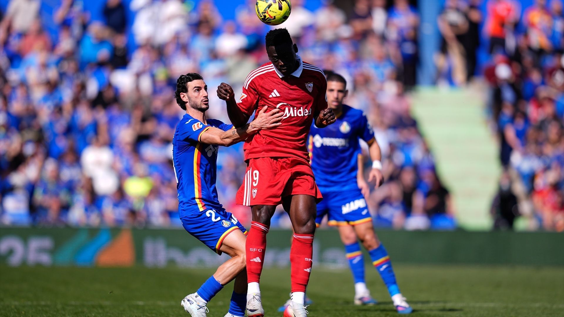 Akor Adams, en el Getafe-Sevilla