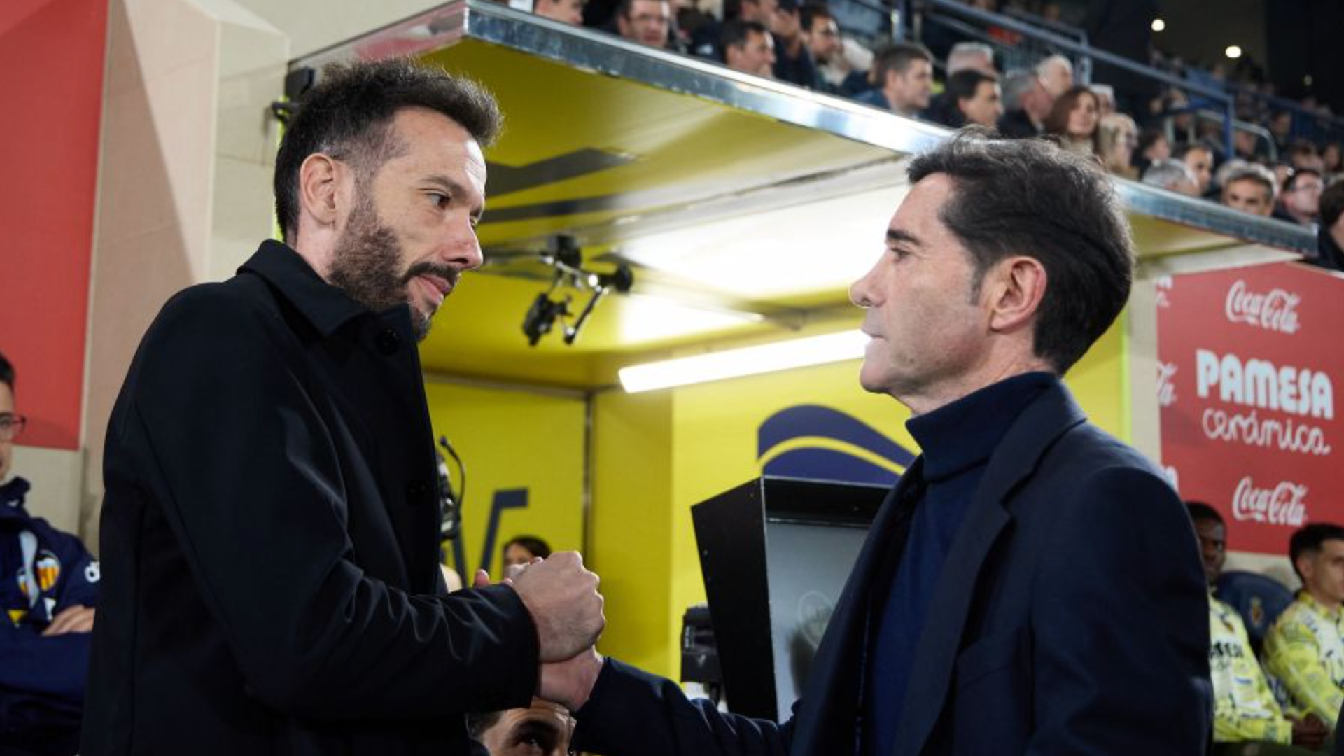 Carlos Corberán y Marcelino el Villarreal - Valencia CF